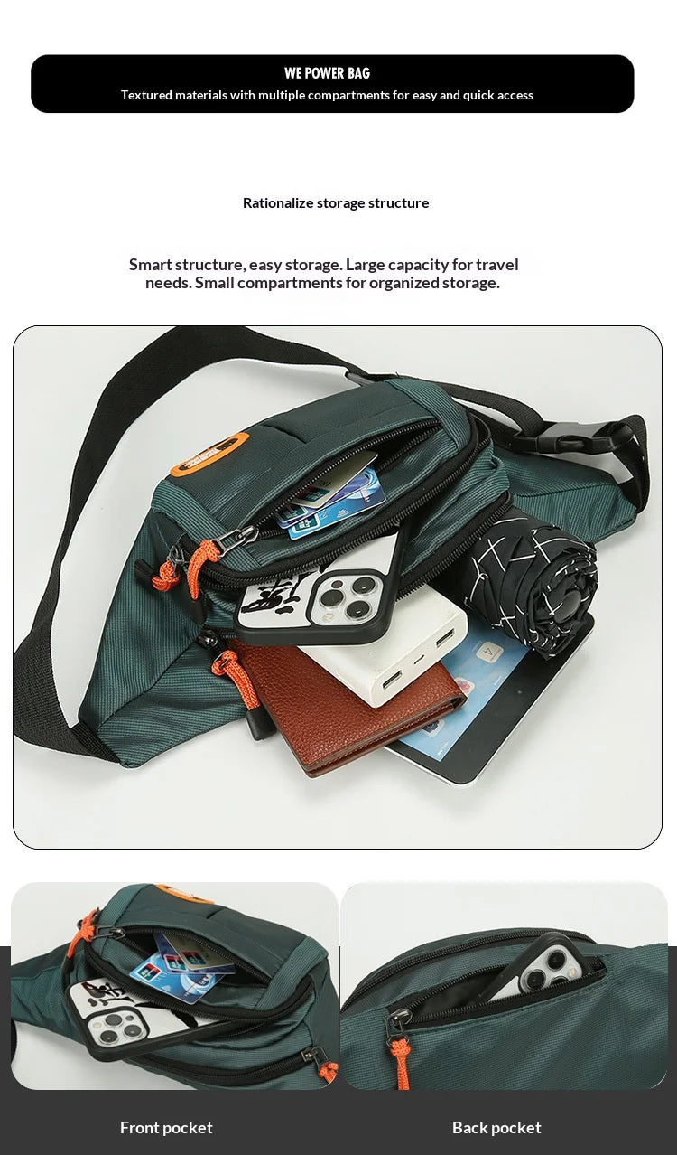 HOMEFISH Mobile Waist Bag For Men And Women Multifunctional Large Capacity Anti Splash Business Wear-resistant Construction Site