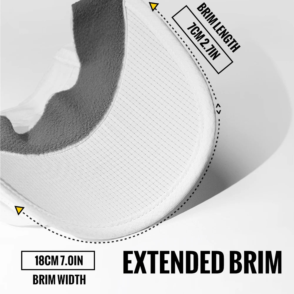 WRELS Running Cap Lightweight Mesh Brim Tennis Cap Breathable Quick Dry Sunscreen Hat Adjustable UV Protection Baseball Cap