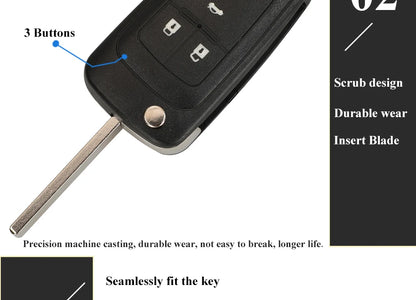 jingyuqin 2/3/4/5 Buttons Car Remote Key DIY for OPEL/VAUXHALL Astra J Corsa E Insignia Zafira C 2009-2016 315 / 433MHz PCF7937E