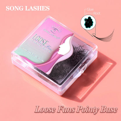 Song lashes Promade Fans 3D-10D07Pointy base loose fans Sharp thin root Korea PBT material 500 Fans Eyelash Extensions Choice