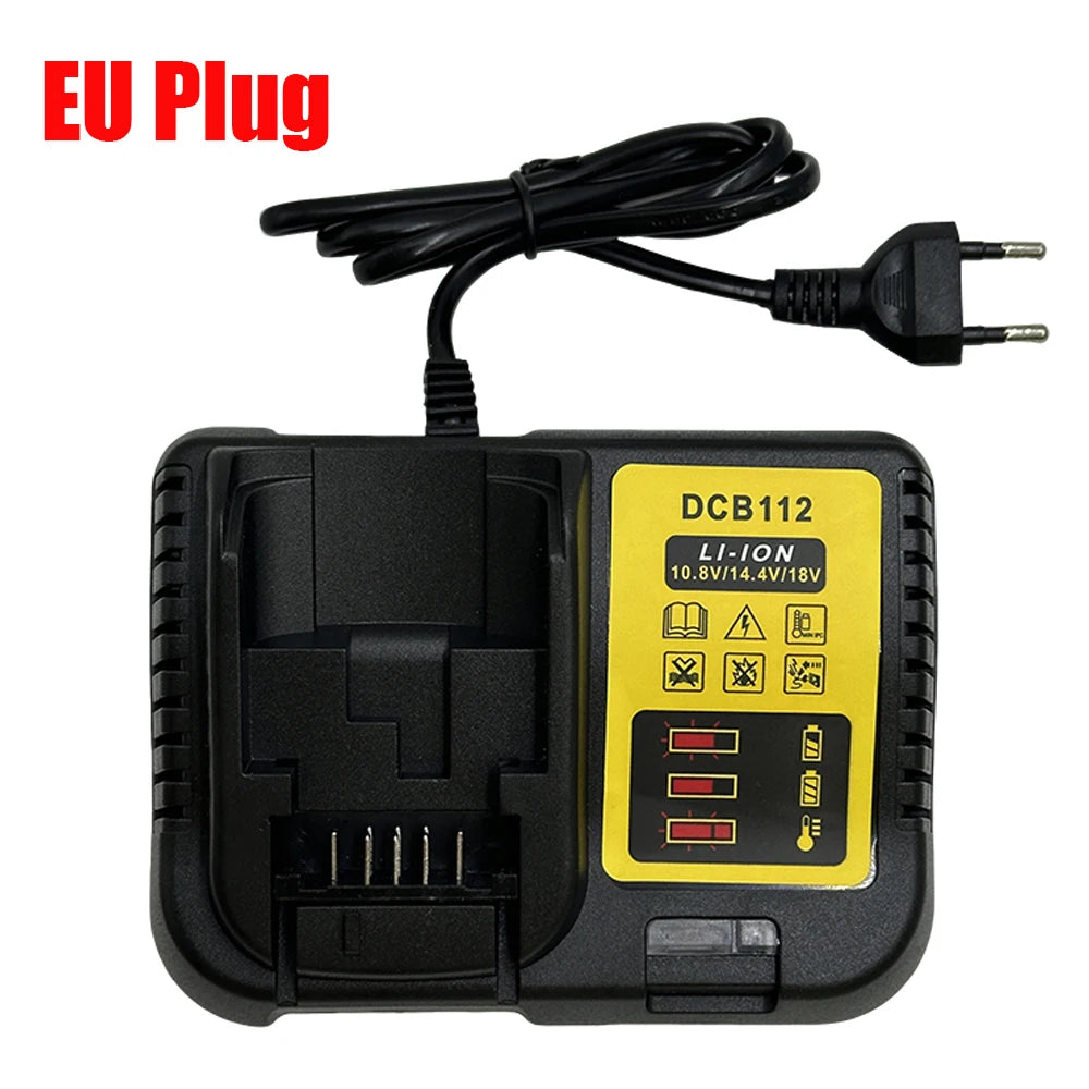 DCB112 Battery Charger For Dewalt 10.8V 12V 14.4V 18V 20V DCB206 DCB205 DCB204 DCB203 DCB120,DCB107 DCB115 DCB105(No battery)