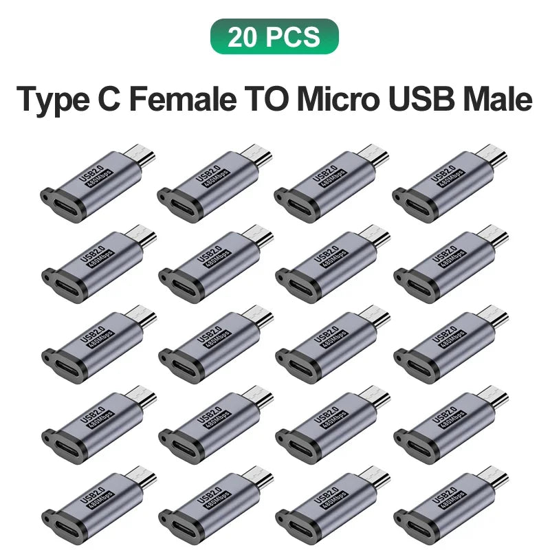 USB Type-C Adapter Type C To Micro USB Male To USB C female Converters For Xiaomi Samsung Charger Data Cable USBC USB C Adapter