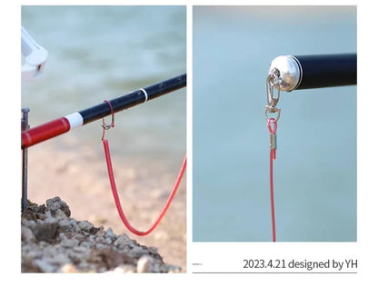 LINNHUE steel wire rope guard rod rope fishing rope big telescopic fishing fishing high elastic fishing rod automatic telescopic