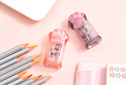 Kawaii Cat Paw Shaped Pencil Sharpener Stationery Kids Gift  Cute School Supplies  Korean Stationery