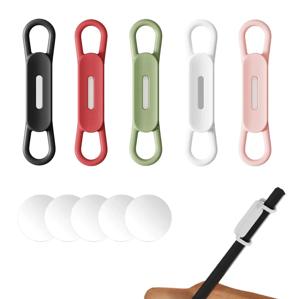 1-5PCS Magnetic Pen Pencil Holder, Silicone Adjustable Pen Holder for Desk, Refrigerator, Whiteboards, Office Desk Accessories