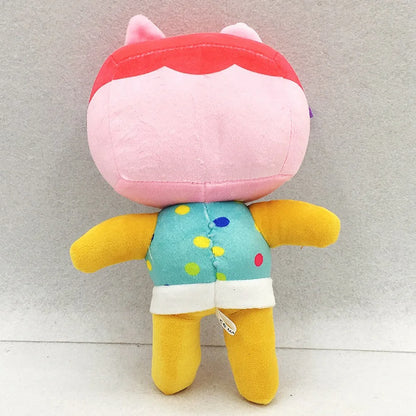25cm 7-piece Gabby doll house plush toy cartoon stuffed animal mermaid cat mermaid plush doll children's Christmas gift