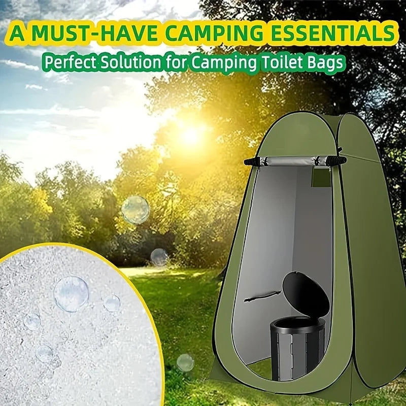 80-Pack Portable Toilet Absorbent Gel Pouches – Fast Solidifying, Odor Neutralizing, Leak-Proof. Ideal for Camping, RV, Outdoor