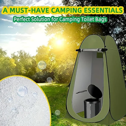 80-Pack Portable Toilet Absorbent Gel Pouches – Fast Solidifying, Odor Neutralizing, Leak-Proof. Ideal for Camping, RV, Outdoor