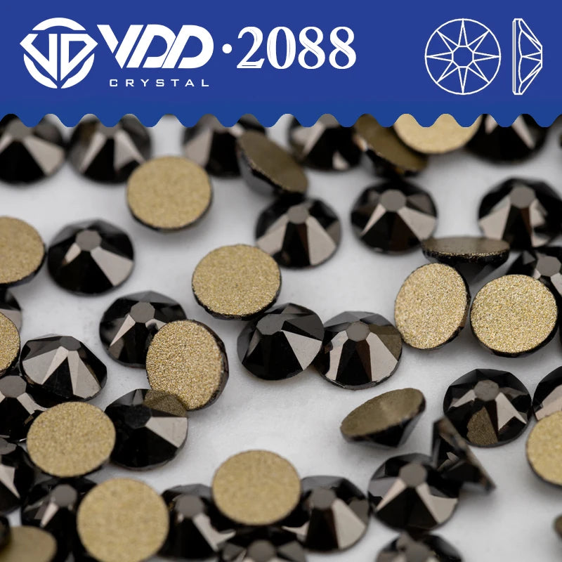 VDD SS16-SS30 High Quality AAAAA 2088 Rhinestones Crystal Flatback 8 Big 8 Small 16cut Stones For DIY Crafts Nail Art Decoration