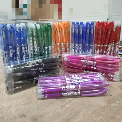 Boxed Multicolor Erasable Gel Pens, Medium Tip 0.5mm, Smooth Writing, Suitable for Office and Everyday Use, Christmas Present