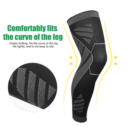 BraceTop 1 PC Full Leg Sleeves Long Compression Leg Sleeve Knee Sleeves Protect Leg, for Man Women Basketball, Arthritis Cycling