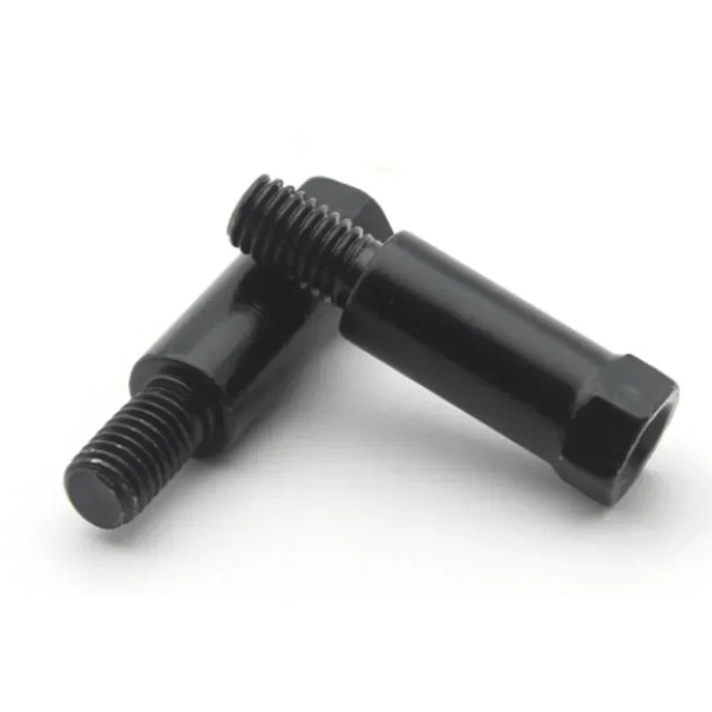 Longer Extension Black Motorcycle Rear Mirror Adapter M8 8mm M10 10mm Anti Clockwise Right Left Hand Thread Changing Screw