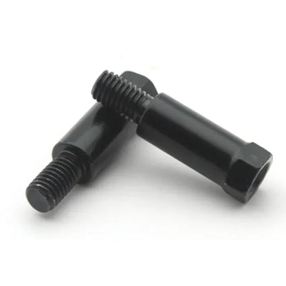 Longer Extension Black Motorcycle Rear Mirror Adapter M8 8mm M10 10mm Anti Clockwise Right Left Hand Thread Changing Screw