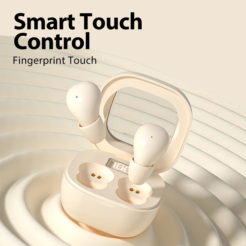 Mini Headphones Invisible Bluetooth 5.3 Earphones TWS Wireless in-ear Headsets HIFI Stereo Noise Reduction Earbuds For iPhone