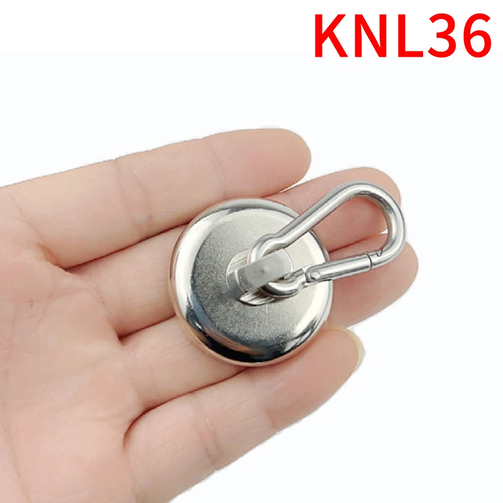 Magnetic Hooks Strong Heavy Duty Neodymium Hooks With Swivel Carabiner Hook For Refrigerator 1pcs Magnetic Materials
