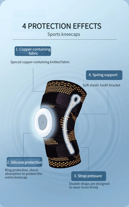 LOOGDEEL Sport Kneepad Patella Gel Knee Support Compression Sleeve Knee Pain Meniscus Tear Injury Recovery With Side Stabilizers