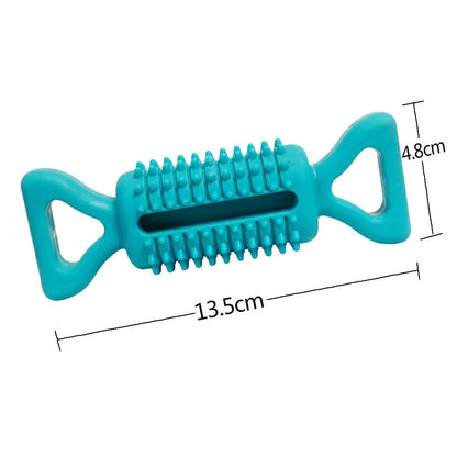 Dog Hollow Ball Toy Rubber Chew Toys for Dogs Cleaning Teeth Molar Bite Resistant Toy with Bell Puppy Training Game