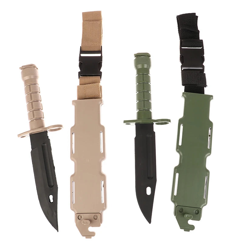 M9 Model Tactical Rubber Knife CS Game Training Outdoor Multi Tool Plastic Bayonet Army Fan Collect Gift Toy