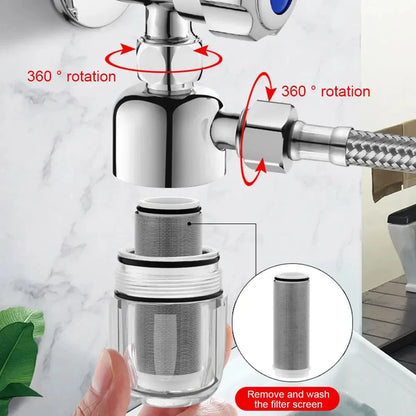 Stainless Steel Household Water Filter Front Inlet Tap Anti-Scale Shower Purifier for Drinking Water