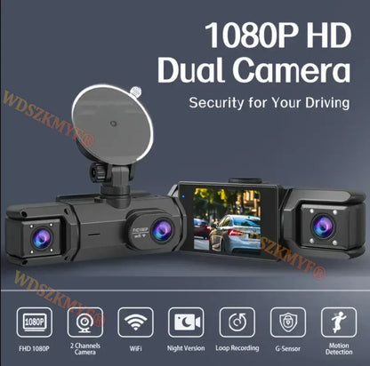 3LENS WIFI Dash Cam Car Camera 1080P Video Recorder Car DVR 2Len Front Options Rear View Camera Night Vision Car Accessories