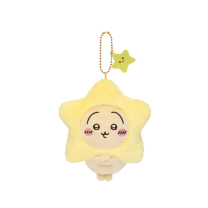 Star Wish Series Plush Keychain – Cute Usagi Hachiware Flying Squirrel Stuffed Toy Five-Pointed Star Pendant Gift