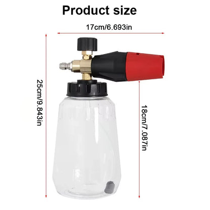 High Pressure PA Foam Cannon  Adjustable Foam sprayer Snow Foam Gun Car Washing Accessories Cleaning Kit for Pressure Washers