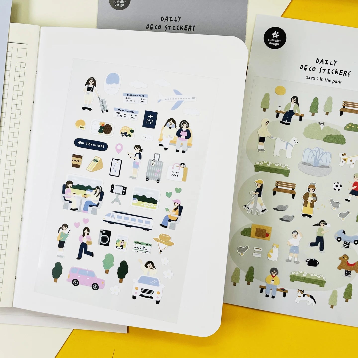 Korean Import Suatelier Travel Home Life Study Friend Stickers Scrapbooking Diy Journaling Diary Stationery Sticker School Gift