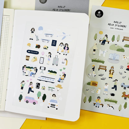 Korean Import Suatelier Travel Home Life Study Friend Stickers Scrapbooking Diy Journaling Diary Stationery Sticker School Gift