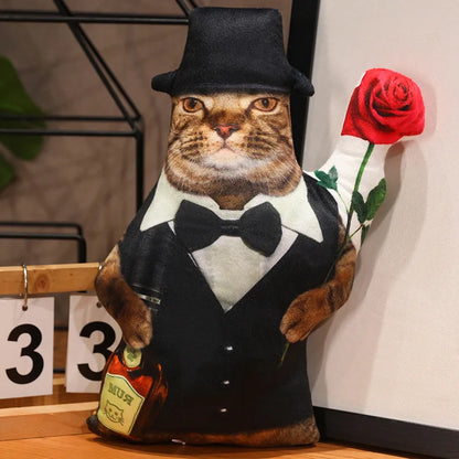 10 Style 30cm Cute Simulation Funny Happy Cat Throw Pillow Plush Toy Stuffed Animal Birthday Holiday Gift Kids Collectible Toy