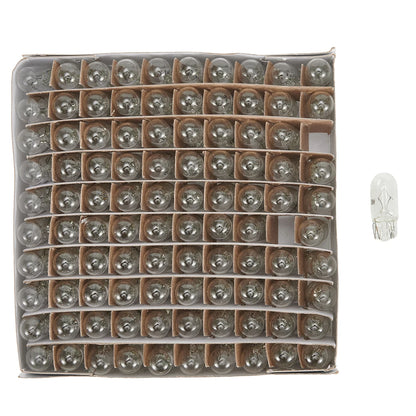 100PCS 194 T10 Clear Wedge Incandescent Instrument Panel Light Bulbs  Cars Trucks Motorcycles Instrument Panel Bulb Lamp