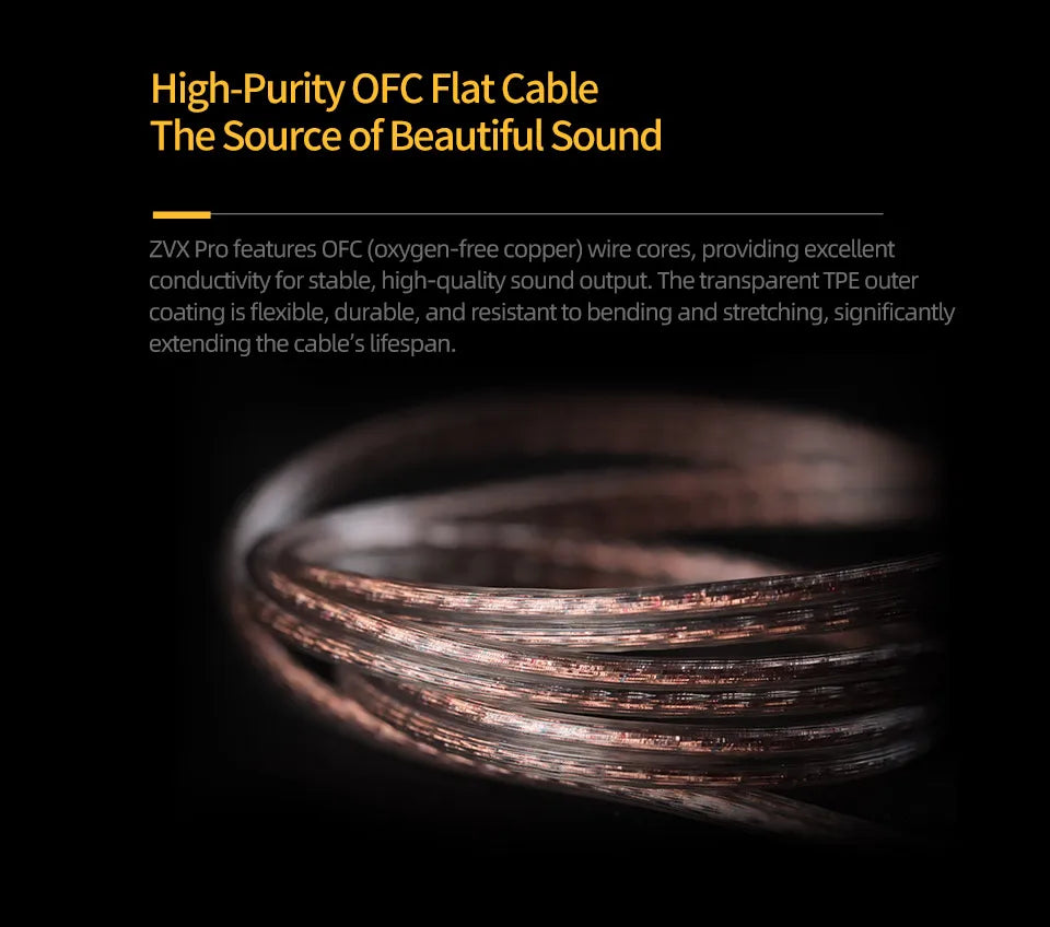 KZ ZVX PRO Dynamic In Ear Earphones HIFI Bass Earbuds Metal Monitor Headphones Sport Noise Cancelling Music Headsets