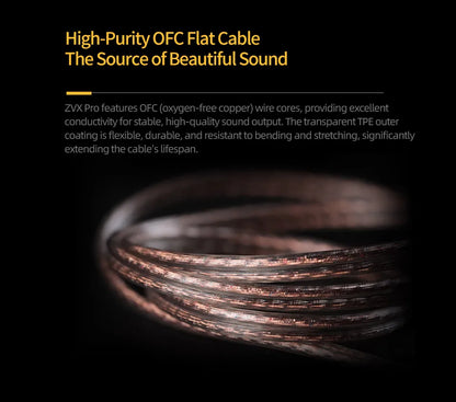 KZ ZVX PRO Dynamic In Ear Earphones HIFI Bass Earbuds Metal Monitor Headphones Sport Noise Cancelling Music Headsets