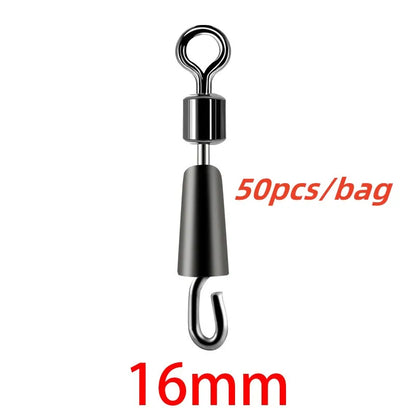 30/50PCSFishing Bearing Swivels Ball Bearing Swivel Solid Rings Fishing Connector Ocean Boat Quick Fast Link Connector