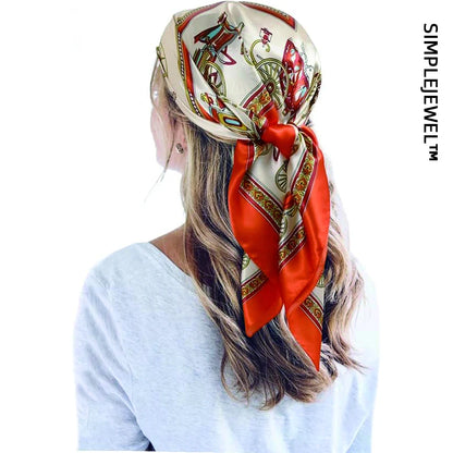 Silky 68x68cm Square Scarf – Stylish & Soft, Multipurpose Head Cover & Elegant Neck Wrap Stylish Print, Silky Soft & Versatile