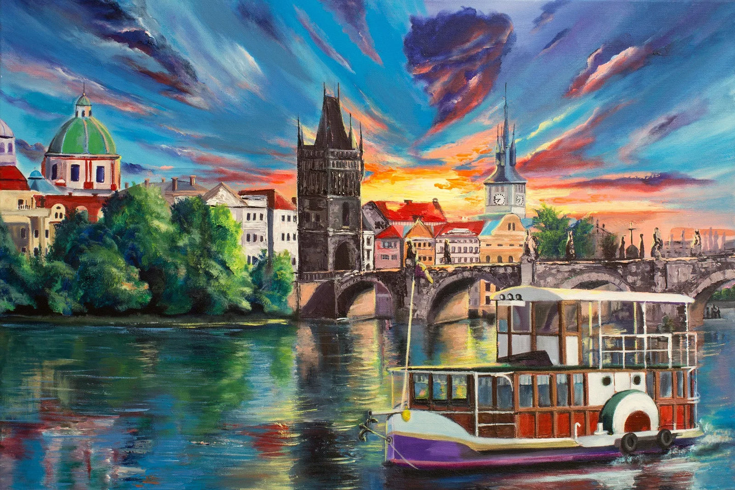 46*28cm Jigsaw Puzzles 500 Pieces Paper Picture Landscape Oil Painting Art Puzzles Decompression Toys for Adults Family Games