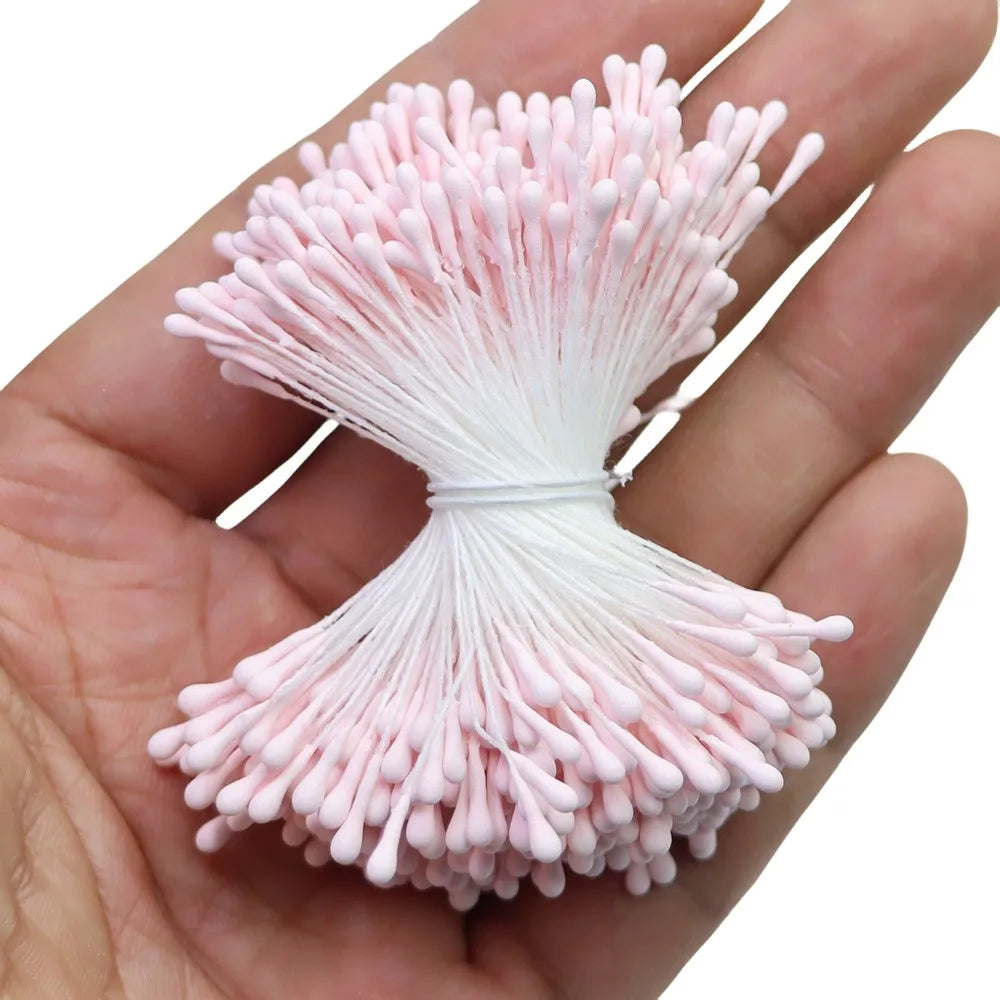 400pcs 2mm Moulti Options Artificial Flower stamen Mini Pearl Floral pistil For Wedding Party Home Decoration DIY Accessories