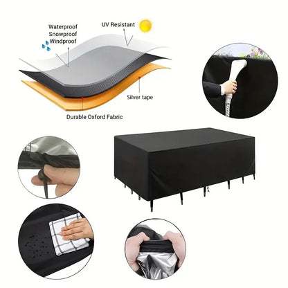 218 Sizes of Patio Furniture Covers, Table and Chair Covers, Waterproof, Dustproof, UV-proof 210D Oxford Cloth Protective Cover