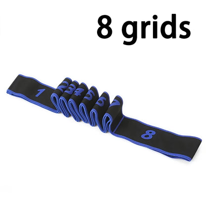 8/10 Sections Dance Resistance Band Yoga Stretching Pilates Fitness Digital Elasticity Elastic Stretch Training Tension Belt