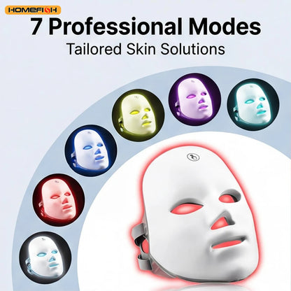 7-Color LED Face Mask – Light Device for Home Use, Skin Beauty Tool