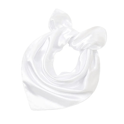 Women New Plain Satin Solid Color 60x60cm Square Scarf Girl Simulation Silk Performance Small Scarves Best Party Gift