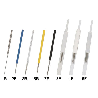 100pcs Merlin Tattoo Needles 1R/2R/3R/5R/7R/3F/4F/6F For Permanent Makeup Eyebrow and Lip Designs Deluxe Merlin Machine