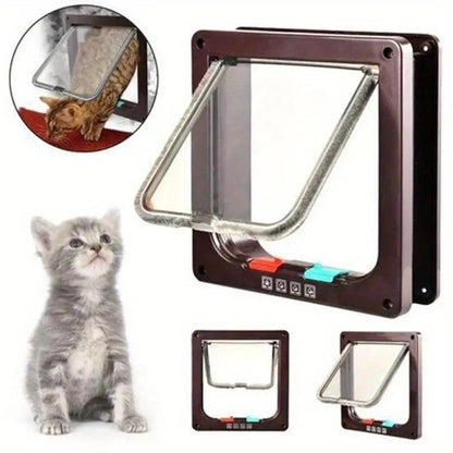 Pet Cat Door Hole Dog Door Hole Can Control Free Entry And Exit Pet Home Practical Two-way Door Safety Flap Door Pet Supplies