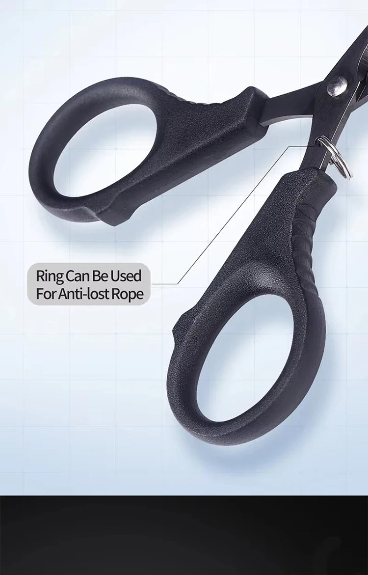 WEIHE Steel Fishing Scissors Set pesca Scissors With Badge Reel Cutting Line Tool Fishing Tools