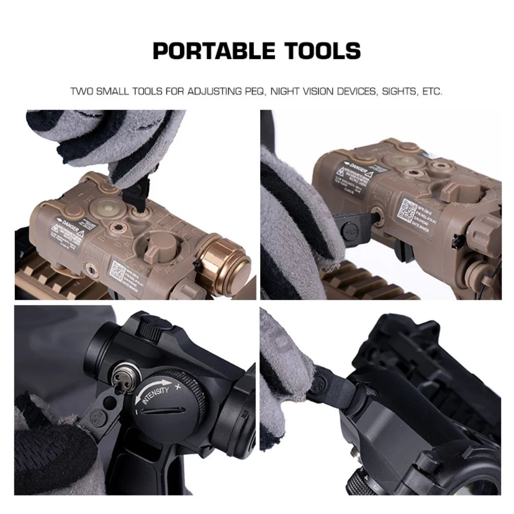 Tactical Picatinny Rail-Mounted Portable Multi-Tool — Compatible with PEQ Devices, Night Vision, and Aiming Modules
