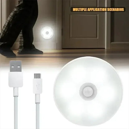 LED Night Light USB Charging Intelligent Human Induction For Bedside Cabinet Home Wardrobe Motion Sensor Light Led Lamp