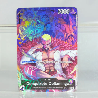 One Piece OPCG Anime Card English Version Monkey.D. Luffy Magellan Donquixote Doflamingo Game Anime Collection Proxy Cards toys