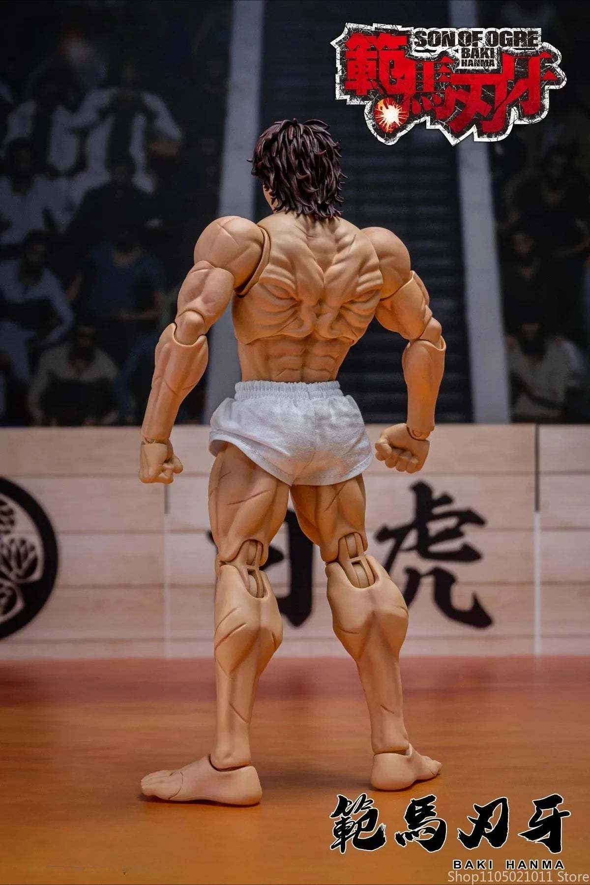 1/12 Scale Anime Baki Hanma Oni Action Figure Real Man Assembly Model Figurine Office Desktop Decoration Ornaments Boy'S Gifts