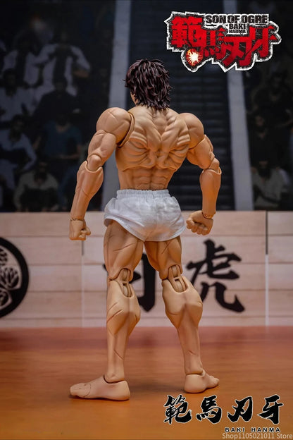 1/12 Scale Anime Baki Hanma Oni Action Figure Real Man Assembly Model Figurine Office Desktop Decoration Ornaments Boy'S Gifts