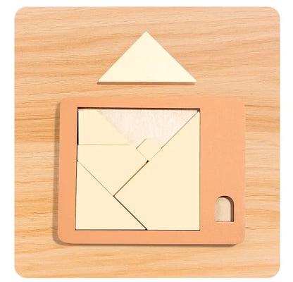Wooden Geometric Puzzles Challenge Impossible Brain Burning Decompression IQ Mind Brain Teaser Jigsaw Puzzle for Adults Kids