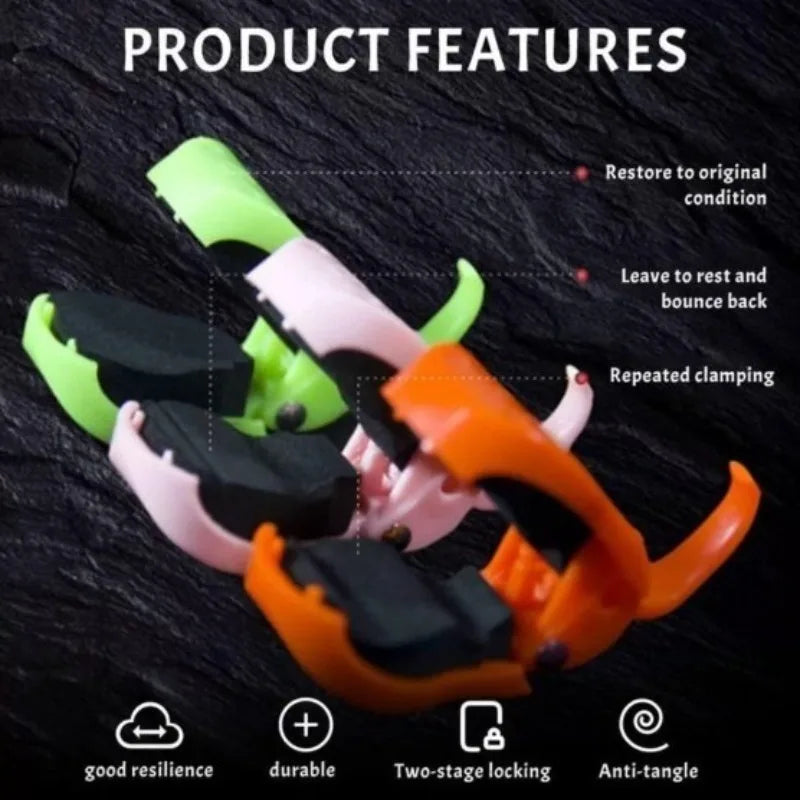 2/4PCS Quick-Attach Fishing Rod Clip Fixed Clip Fishing Functional Fishing Rod Holder Portable Detachable Beach Fishing Rod Clip